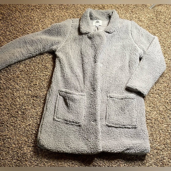 Gray Fuzzy Jacket - Picture 1 of 7